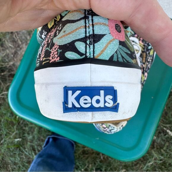 Keds X Rifle Paper Co. Lace Up Anchor Sneakers Lourdes Floral Print Size 7 - Picture 5 of 10